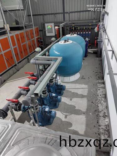 泳池設備機房(fang)中的水泵砂缸
